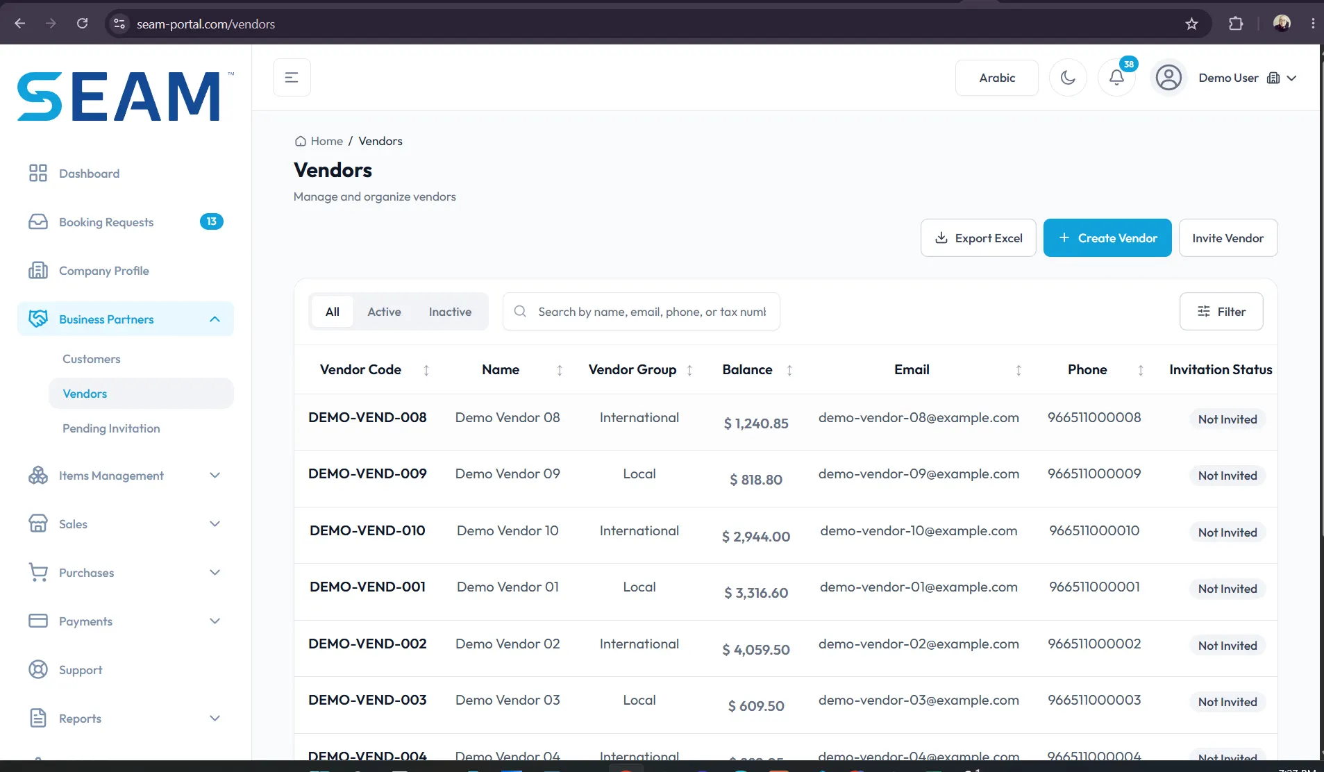 Unified customer and vendor self-service portals