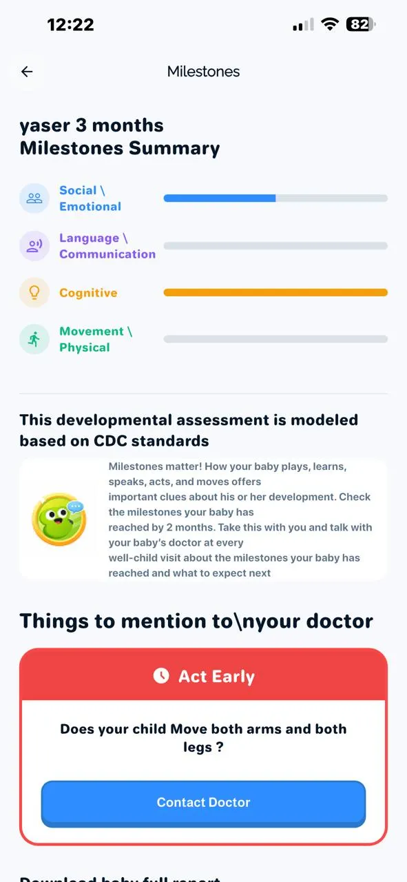 Developmental Milestones